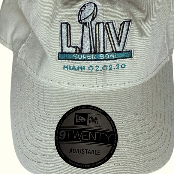 Super Bowl LIIV Miami 2020 Cap Hat Adjustable Adult Cotton Khaki Neutral NWT - Picture 8 of 16
